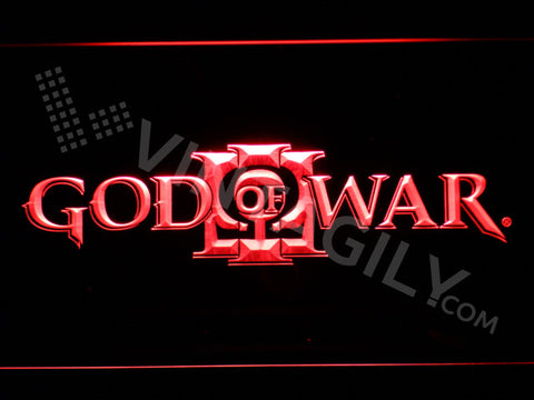 God Of War 3 LED Sign - Red - TheLedHeroes
