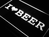 I Love Beer Bar Pub LED Sign - White - TheLedHeroes