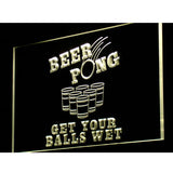 Beer Pong Get Your Balls Wet LED Sign - Multicolor - TheLedHeroes