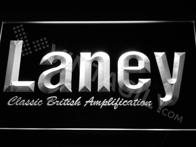 FREE Laney Amplification LED Sign - White - TheLedHeroes