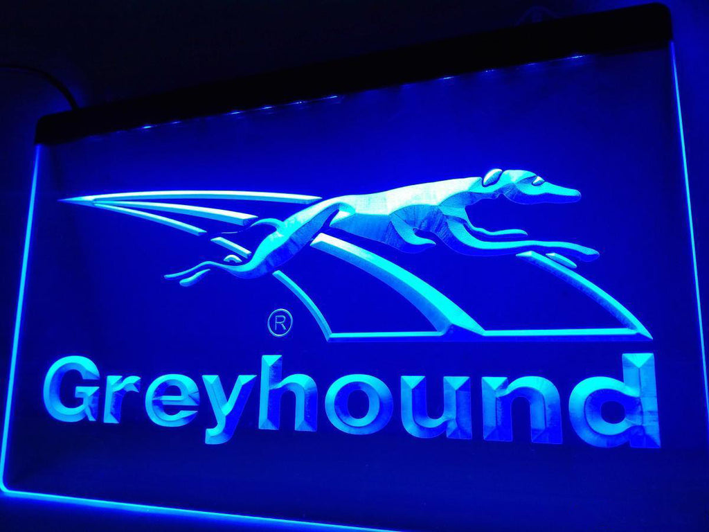 FREE Greyhound Dog LED Sign - Blue - TheLedHeroes