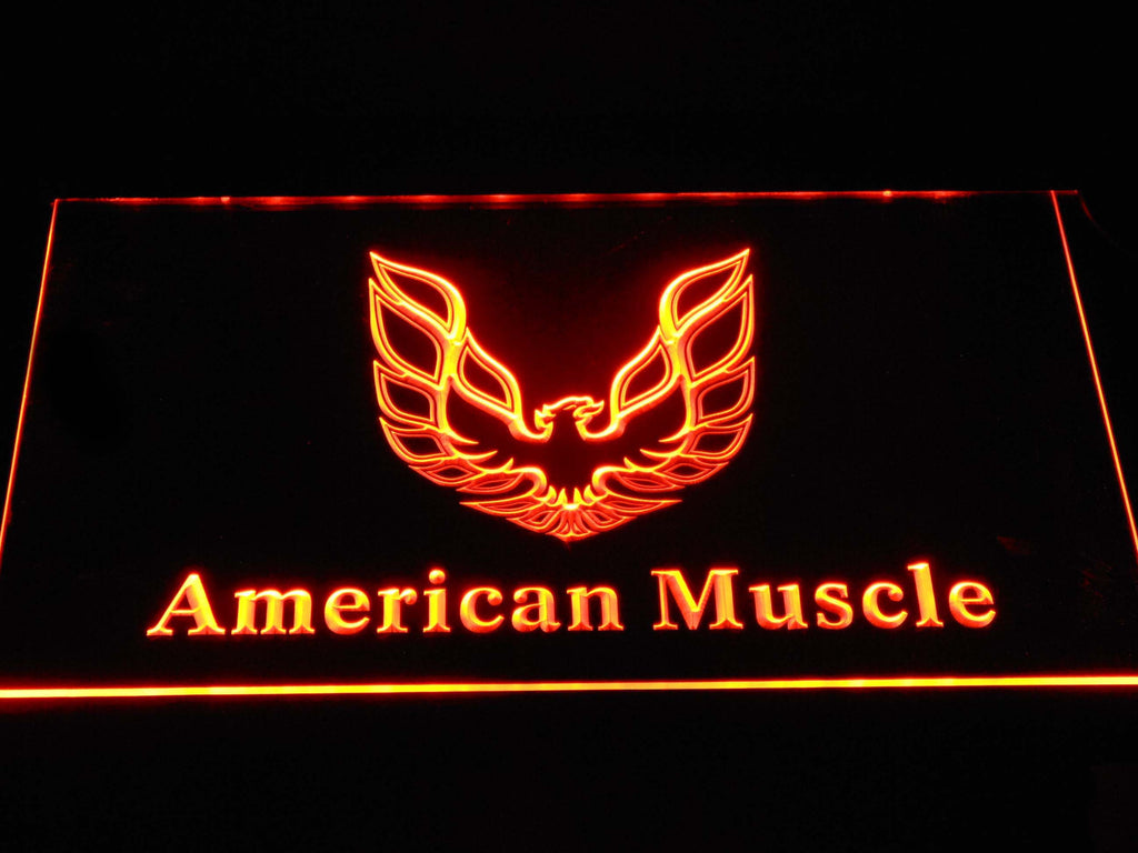 FREE American Muscle Cars 2 LED Sign - Orange - TheLedHeroes