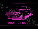 FREE Ford 302 Boss 1969 LED Sign - Purple - TheLedHeroes