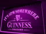 FREE Guinness It's 5 pm Somewhere LED Sign - Purple - TheLedHeroes