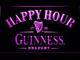 FREE Guinness Draught Happy Hour LED Sign - Purple - TheLedHeroes