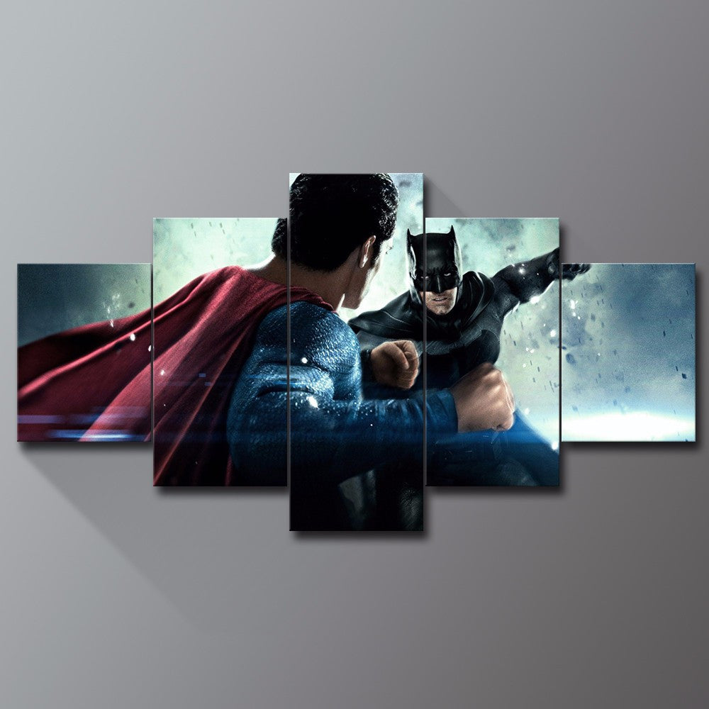 Batman VS Superman 5 Pcs Wall Canvas -  - TheLedHeroes