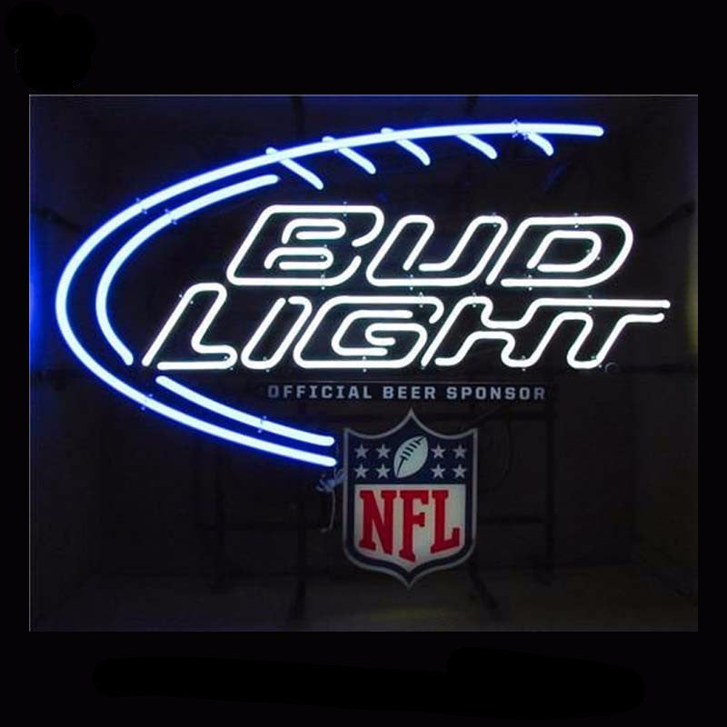 Bud Light NFL Neon Bulbs Sign 30x24 -  - TheLedHeroes