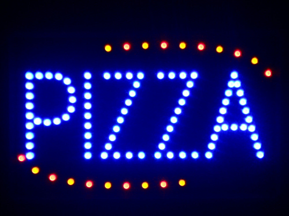 Pizza Shop OPEN LED Business Sign 16" x 10" -  - TheLedHeroes