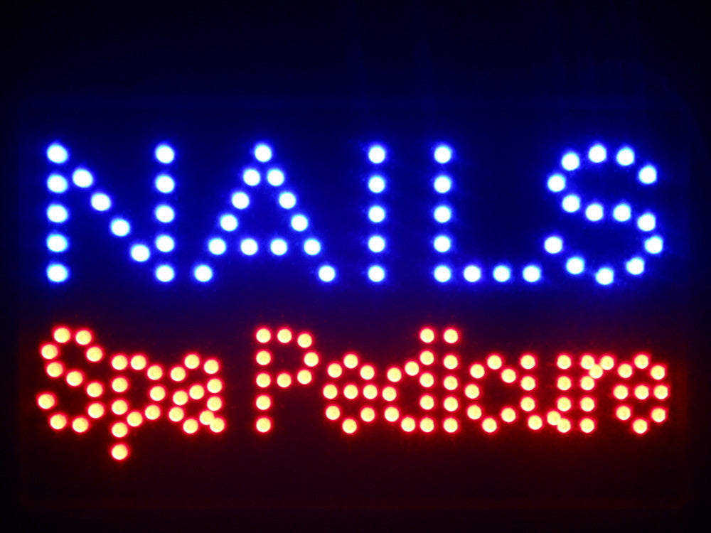 Nails Spa Pedicure LED Sign 16" x 10" -  - TheLedHeroes