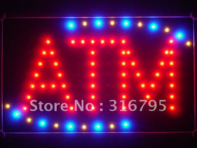FREE ATM Red LED Sign with Back Board -  - TheLedHeroes