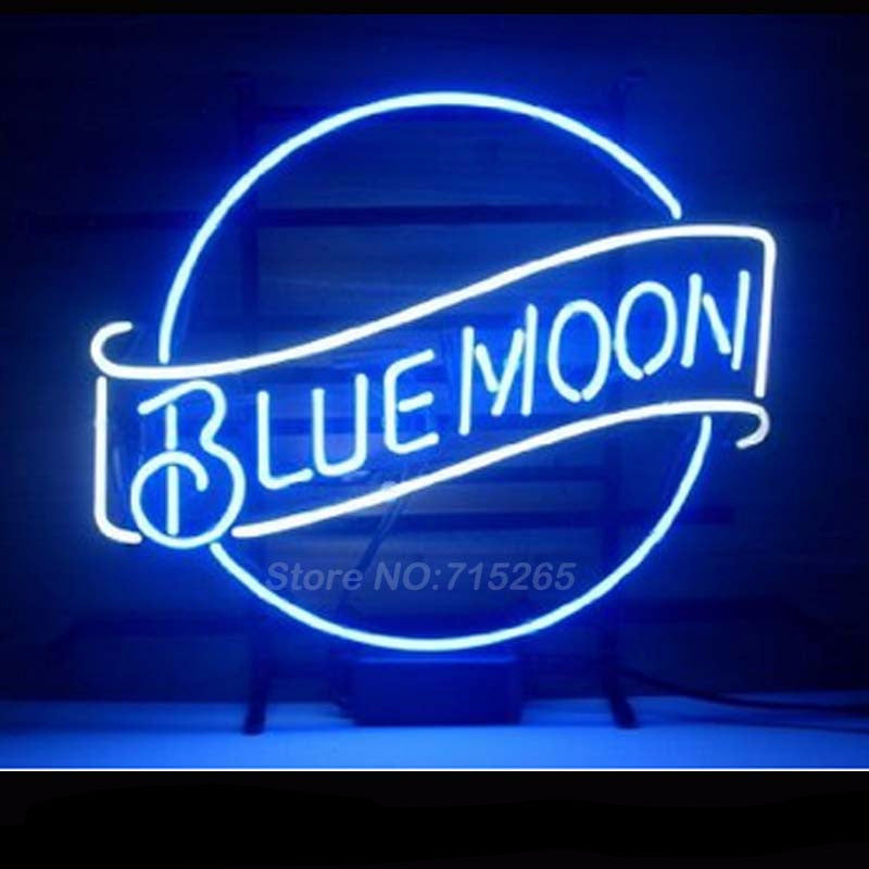 Blue Moon Neon Bulbs Sign 17x14 -  - TheLedHeroes