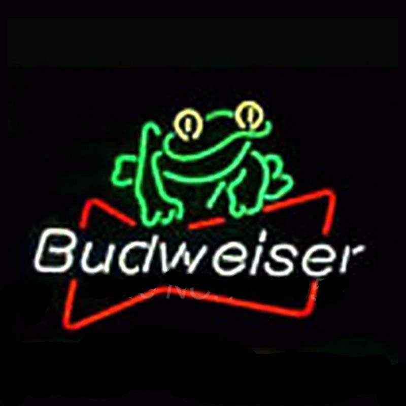 Budweiser Frog Neon Bulbs Sign 17x14 -  - TheLedHeroes