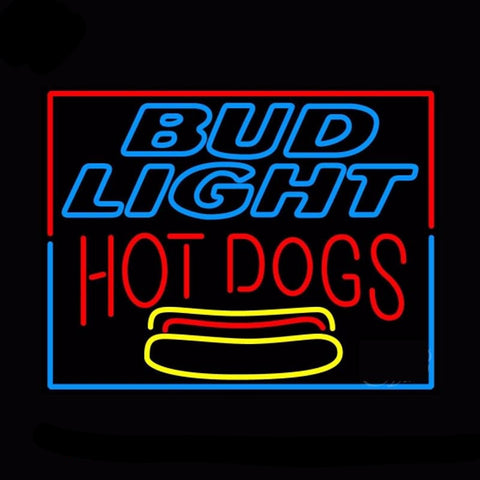 Bud Light Hot dogs Neon Bulbs Sign 31x24 -  - TheLedHeroes