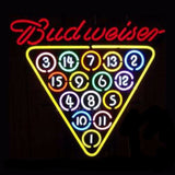 Budweiser Billards Neon Bulbs Sign 25x21 -  - TheLedHeroes