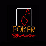 Budweiser Poker Neon Bulbs Sign 17x14 -  - TheLedHeroes