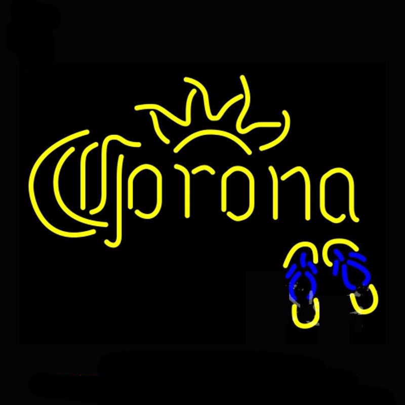 Corona Flip Flops Neon Bulbs Sign 24x18 -  - TheLedHeroes