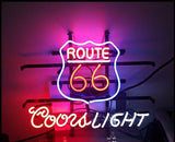 Route 66 Coors Light Neon Bulbs Sign 24x20 -  - TheLedHeroes