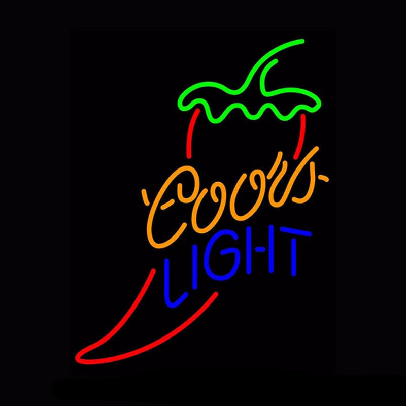Coors Light Red Chili Pepper Neon Bulbs Sign 19x15 -  - TheLedHeroes