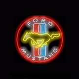 Ford Mustang Neon Bulbs Sign 24x24 -  - TheLedHeroes