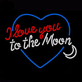 I Love You To The Moon Neon Bulbs Sign 31x24 -  - TheLedHeroes