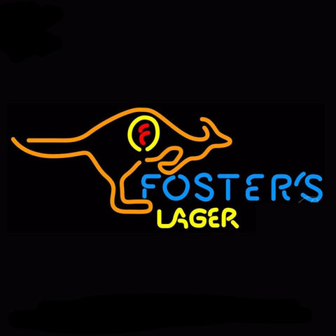 Foster's Lager Kangaroo Neon Bulbs Sign 29x14 -  - TheLedHeroes