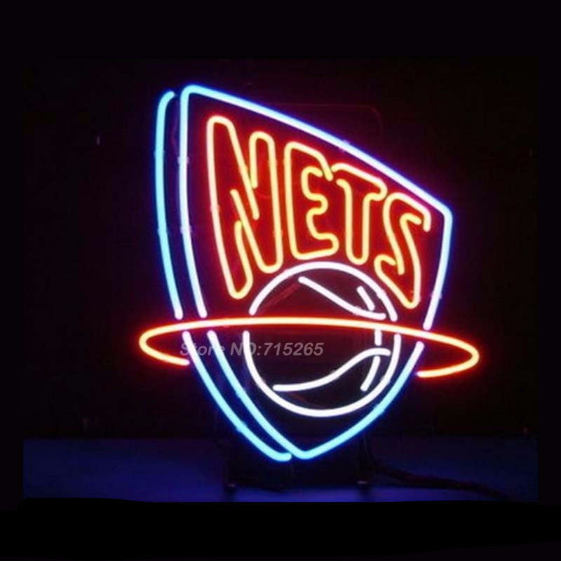 New Jersey Nets Neon Bulbs Sign 17x14 -  - TheLedHeroes