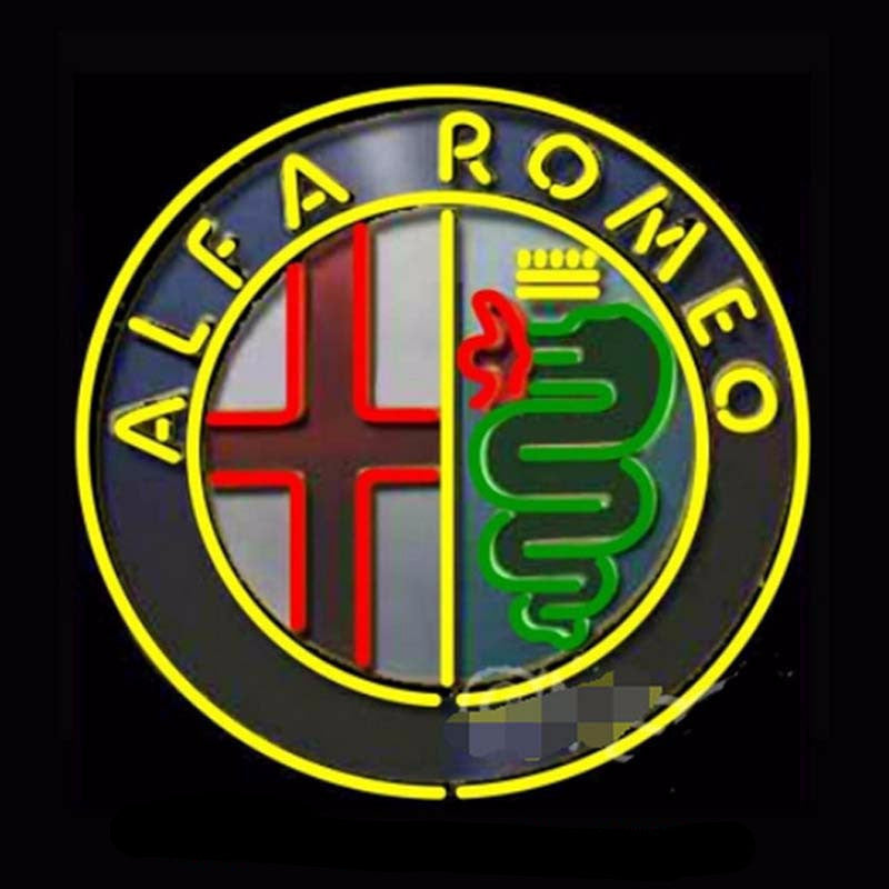 Alfa Romeo Neon Bulbs Sign 24x24 -  - TheLedHeroes