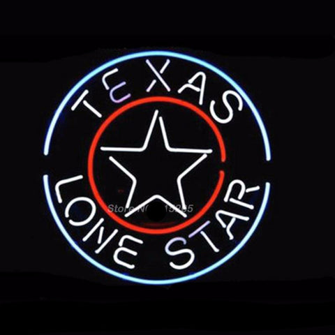 Texas Lone Star Neon Bulbs Sign 17x14 -  - TheLedHeroes