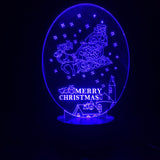 Merry Christmas Jingle Bells Santa Claus 3D LED LAMP -  - TheLedHeroes