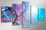 Sakura tree 5 Pcs Wall Canvas -  - TheLedHeroes