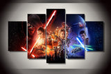 Star Wars The Force Awaken 5 Pcs Wall Canvas -  - TheLedHeroes