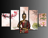 Abstract Buddha 5 Pcs Wall Canvas -  - TheLedHeroes