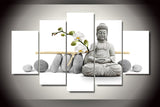 Buddha Meditation 5 Pcs Wall Canvas -  - TheLedHeroes