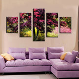 Redwood flower tree 5 Pcs Wall Canvas -  - TheLedHeroes