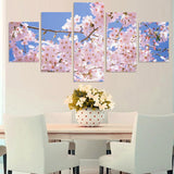 Beautiful Cherry Tree 5 Pcs Wall Canvas -  - TheLedHeroes