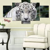 White tiger 5 Pcs Wall Canvas -  - TheLedHeroes