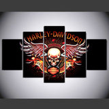 Harley Davidson 5 Pcs Wall Canvas -  - TheLedHeroes