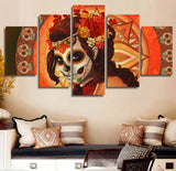 Colored dead face mask 5 Pcs Wall Canvas -  - TheLedHeroes