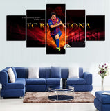 Lionel Messi 5 Pcs Wall Canvas -  - TheLedHeroes