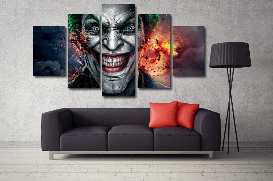 Batman The Joker 5 Pcs Wall Canvas -  - TheLedHeroes