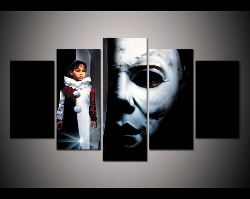 Halloween Michael Myers 5 Pcs Wall Canvas -  - TheLedHeroes