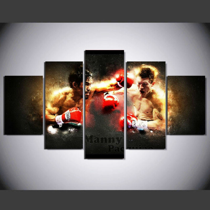 MMA Boxing 5 Pcs Wall Canvas -  - TheLedHeroes