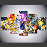 Dragon Ball Z 3 - 5 Pcs Wall Canvas -  - TheLedHeroes