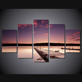 The setting sun wallhaven 5 Pcs Wall Canvas -  - TheLedHeroes