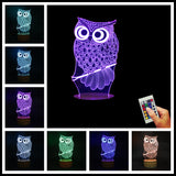 Owl 3D LED LAMP -  - TheLedHeroes