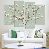 Abstract Flower 4 Pcs Wall Canvas -  - TheLedHeroes