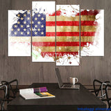 American Map Bay 4 Pcs Wall Canvas -  - TheLedHeroes