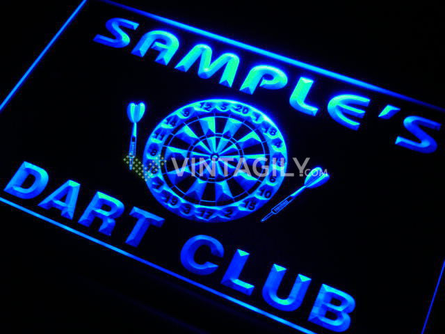 Dart Club Name Personalized Custom LED Sign -  - TheLedHeroes