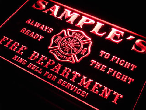 Fire Department Name Personalized Custom LED Sign -  - TheLedHeroes