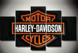 Harley Davidson Motorcycles 5 Pcs Wall Canvas -  - TheLedHeroes